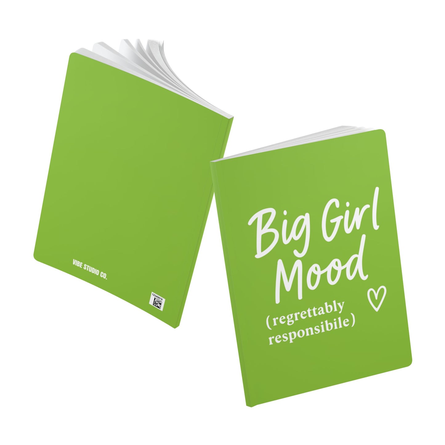 Muted Lime Big Girl Mood A5 Lined Journal