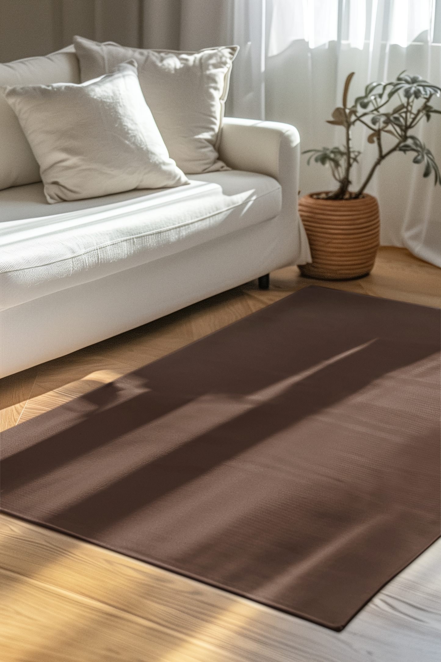 Chocolate Brown Rug 24 x 36 Solid Color Accent Rug Modern Home Decor