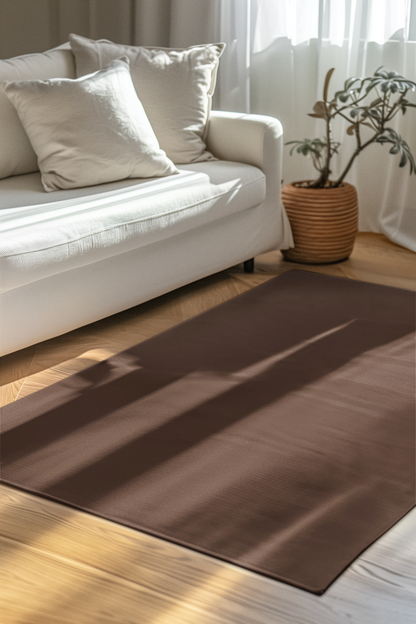 Chocolate Brown Rug 24 x 36 Solid Color Accent Rug Modern Home Decor