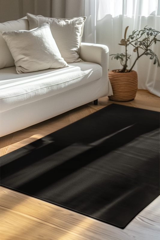 Black Rug 24 x 36 Solid Color Accent Rug Modern Home Decor