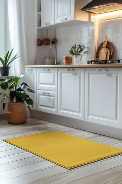 Honey Yellow Rug 24 x 36 Solid Color Accent Rug Modern Home Decor