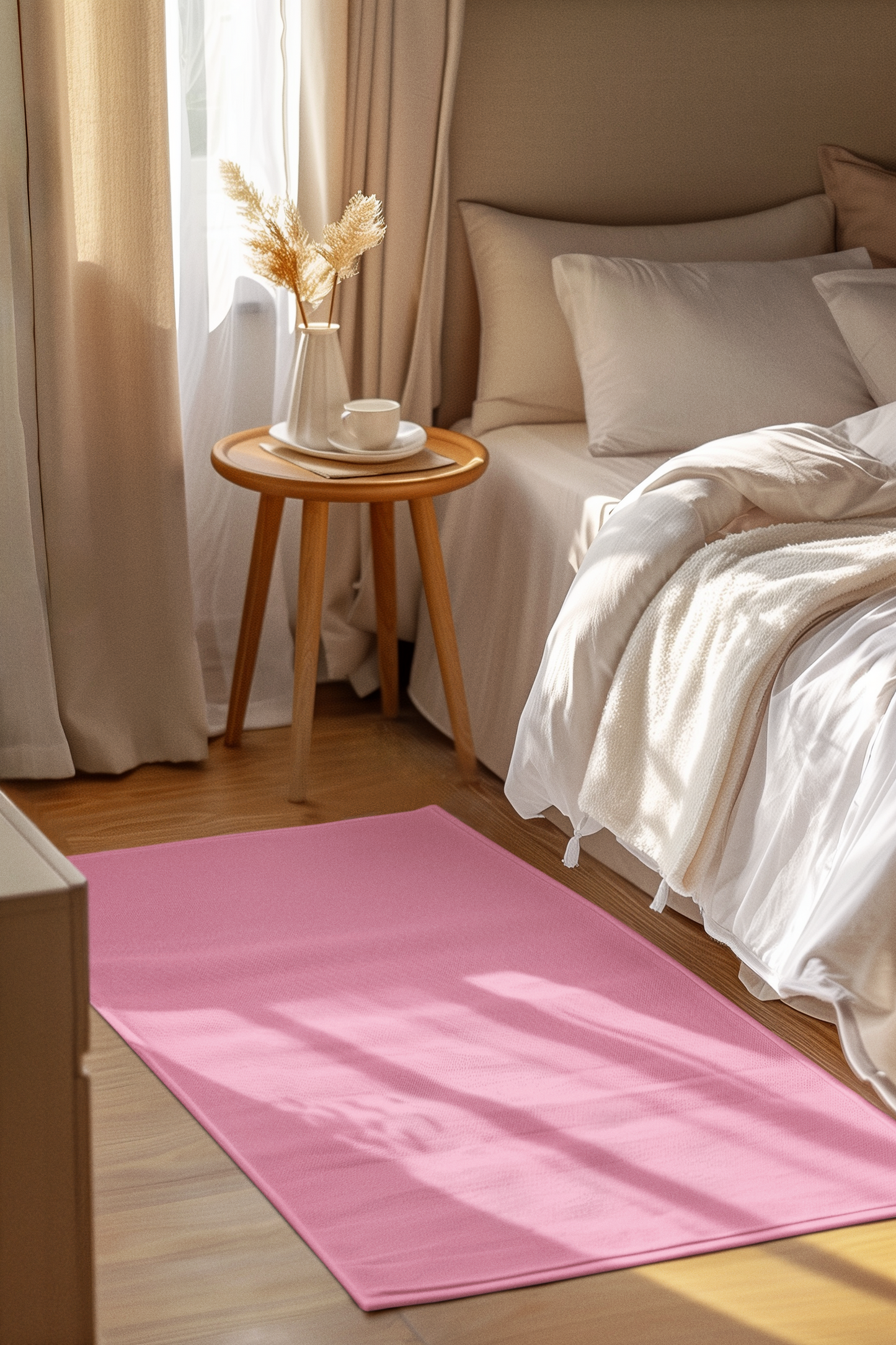 Light Pink Rug 24 x 36 Solid Color Accent Rug Modern Home Decor