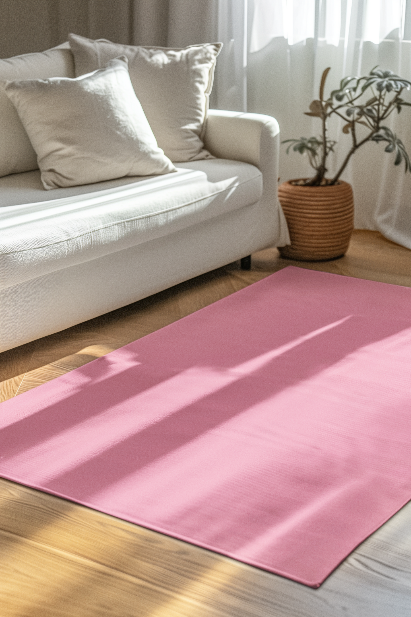 Light Pink Rug 24 x 36 Solid Color Accent Rug Modern Home Decor