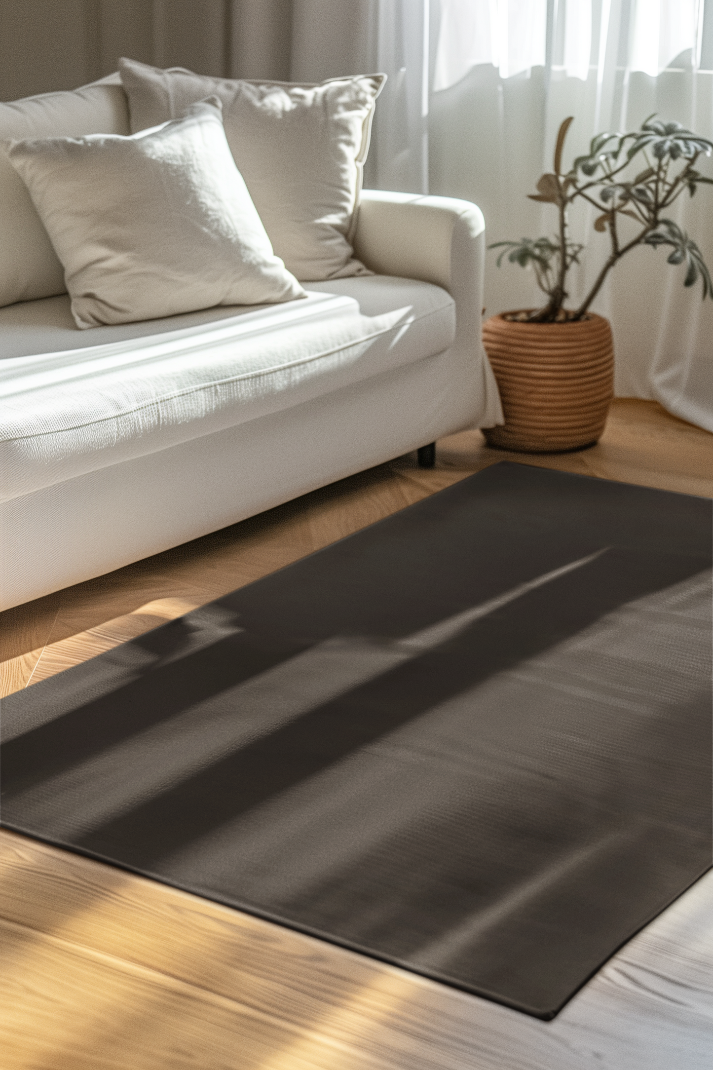 Muted Charcoal Rug 24 x 36 Solid Color Accent Rug Modern Home Decor