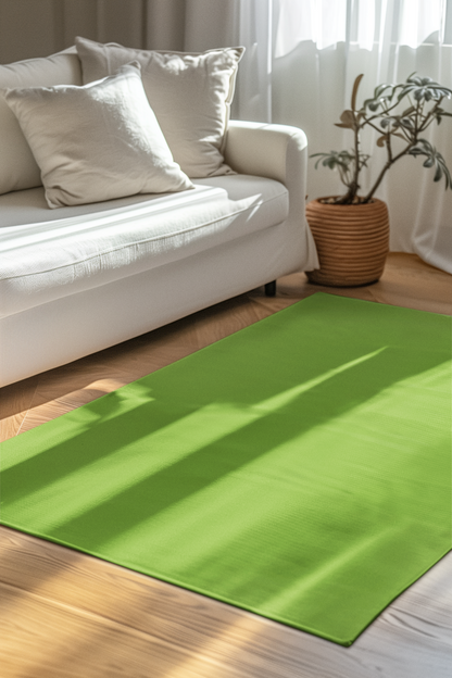 Muted Lime Rug 24 x 36 Solid Color Accent Rug Modern Home Decor