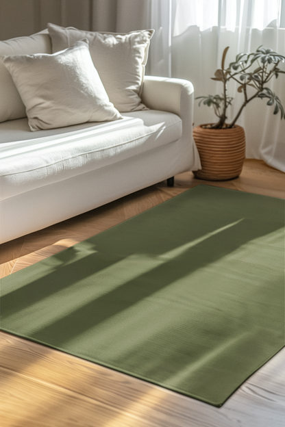 Olive Rug 24 x 36 Solid Color Accent Rug Modern Home Decor