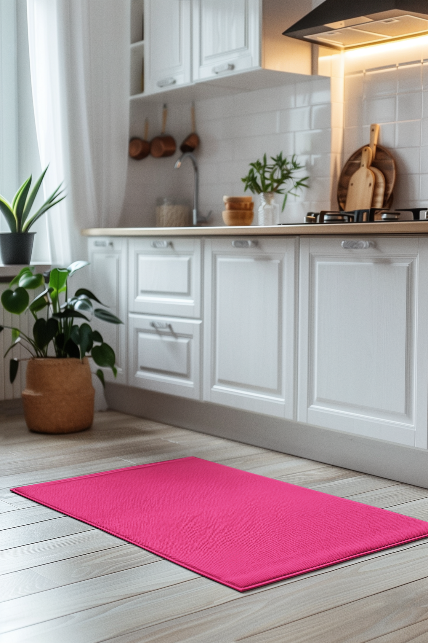 Pink Rug 24 x 36 Solid Color Accent Rug Modern Home Decor
