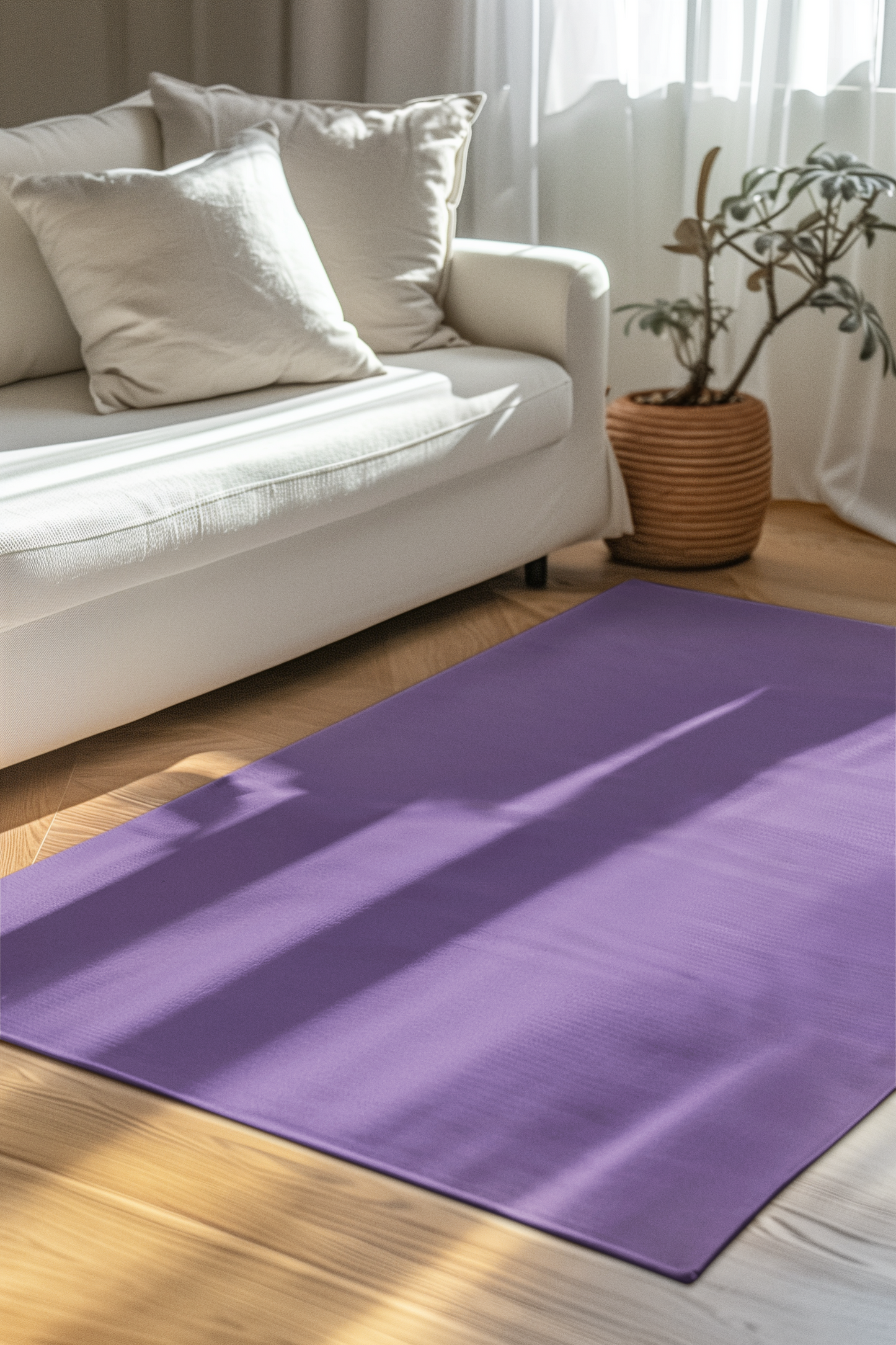 Purple Rug 24 x 36 Solid Color Accent Rug Modern Home Decor