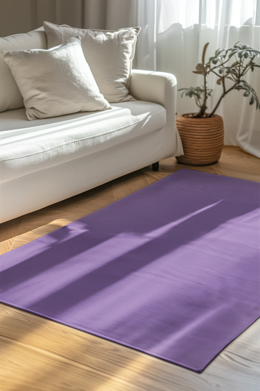 Purple Rug 24 x 36 Solid Color Accent Rug Modern Home Decor