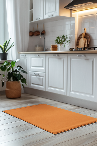 Tangerine Rug 24 x 36 Solid Color Accent Rug Modern Home Decor