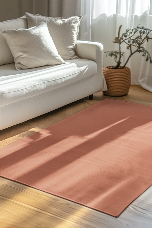 Terracotta Rug 24 x 36 Solid Color Accent Rug Modern Home Decor