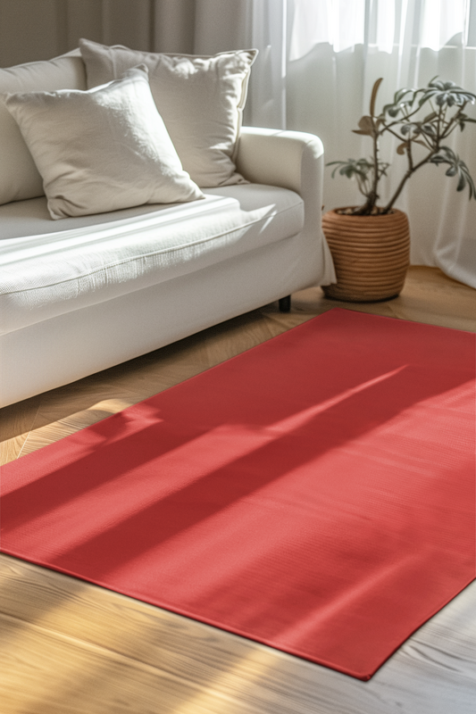 True Red Rug 24 x 36 Solid Color Accent Rug Modern Home Decor