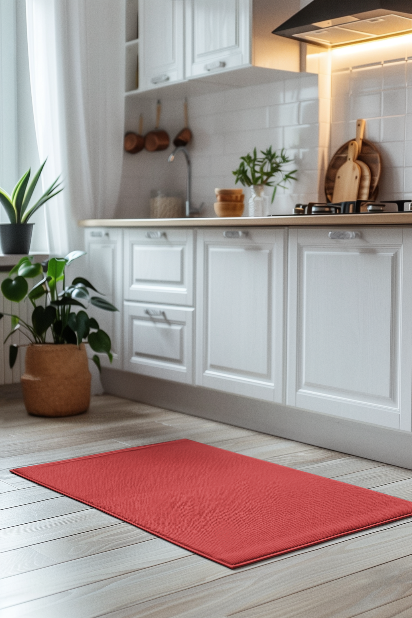 True Red Rug 24 x 36 Solid Color Accent Rug Modern Home Decor