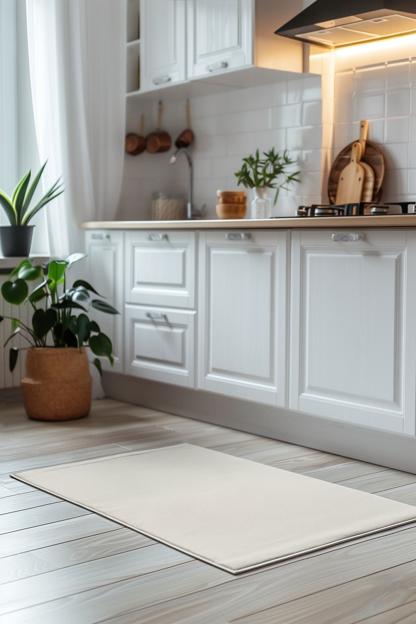 Latte Cream 24 x 36 Solid Color Accent Rug