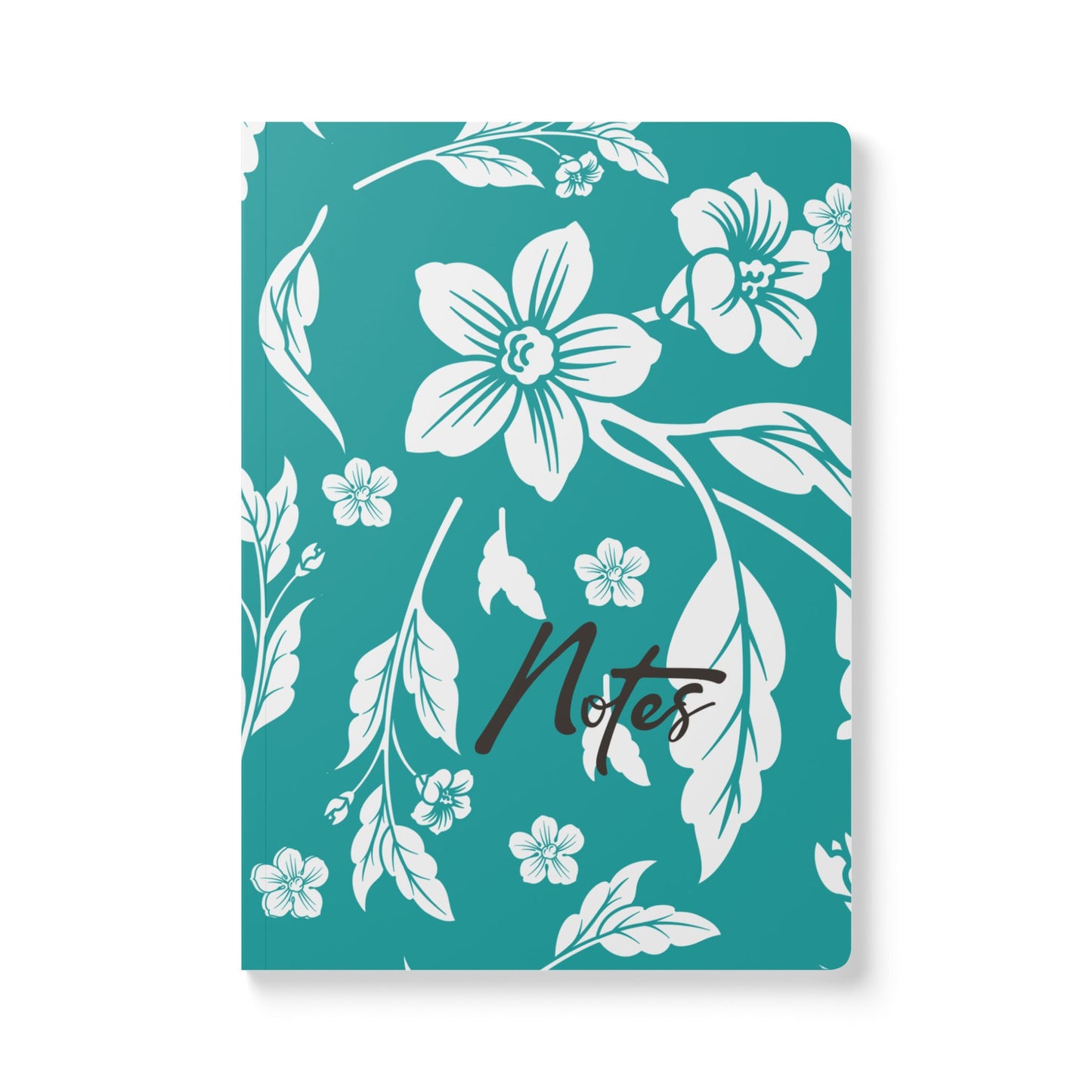 Deep Aqua Floral A5 Lined Journal Coordinated Collection