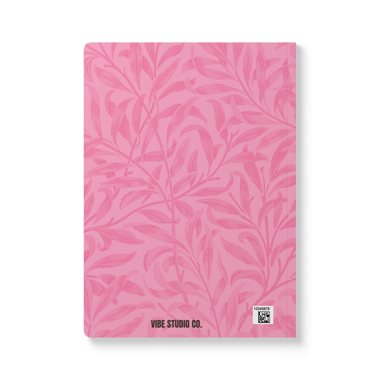 Light Pink Leaves A5 Lined Journal Minimal Botanical Notebook | Coordinated Collection