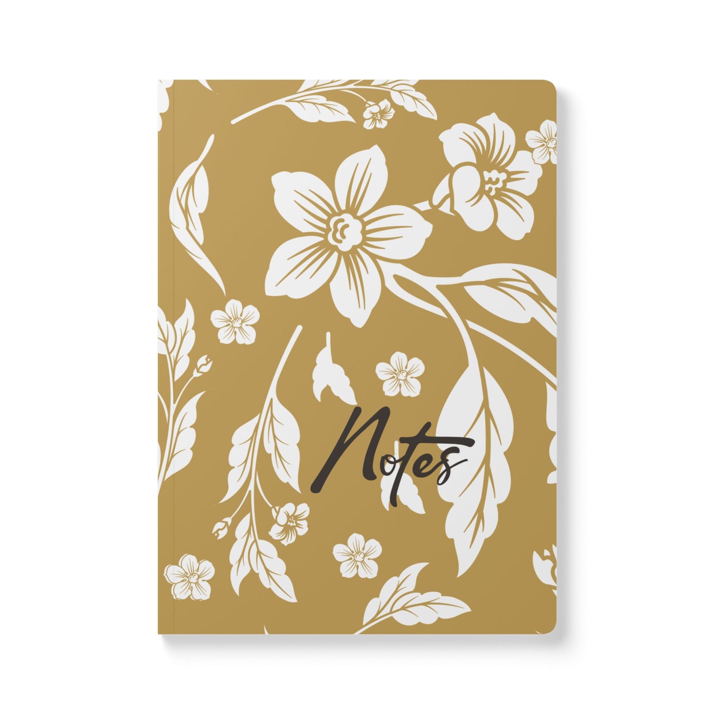 Muted Gold Floral A5 Lined Journal Coordinated Collection