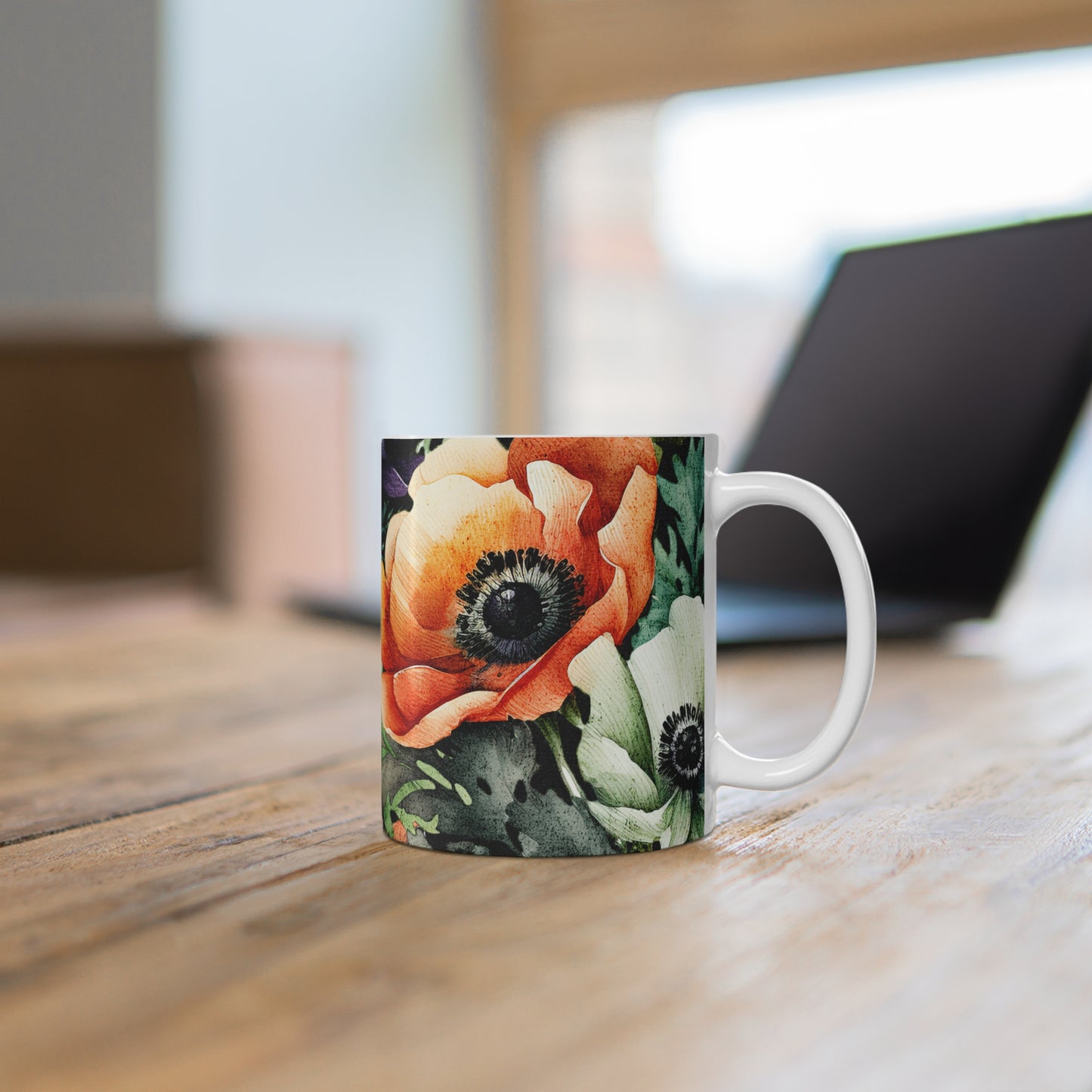 Decorated Botanical Floral Mug