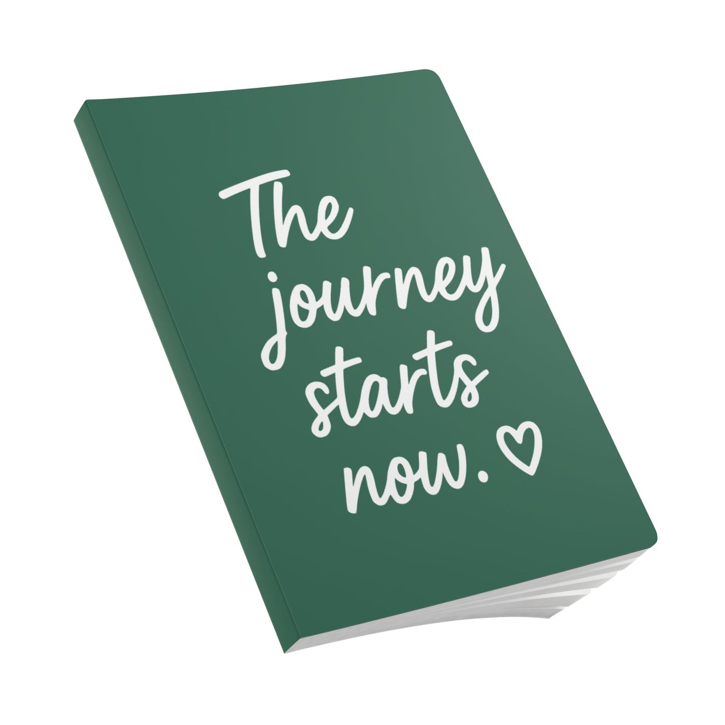 Leaf Green The Journey Starts Now A5 Lined Journal