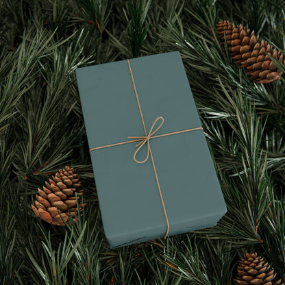 Dusty Blue Wrapping Paper Matte or Glossy Gift Wrap 3 Sizes Fine Art Paper