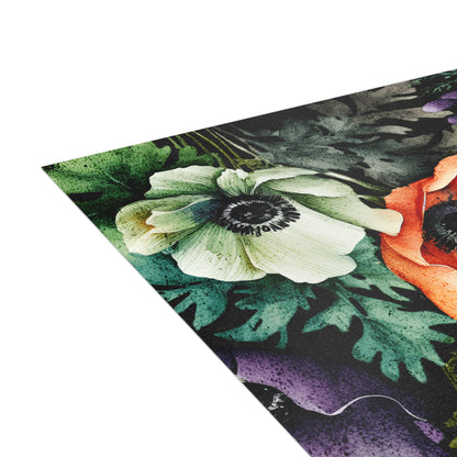 Decorated Floral Postcards Botanical Floral Postcard Set