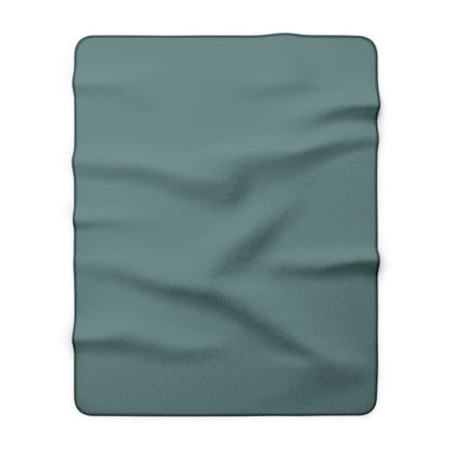 Dusty Blue Sherpa Fleece Blanket Cozy Plush Throw 3 Sizes Soft Warm Blanket
