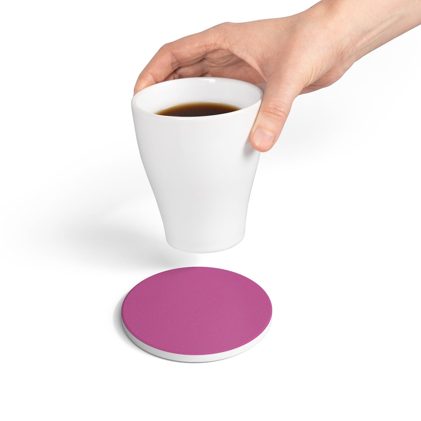 Lilac Wine Ceramic Coaster Round or Square | Coordinated Collection