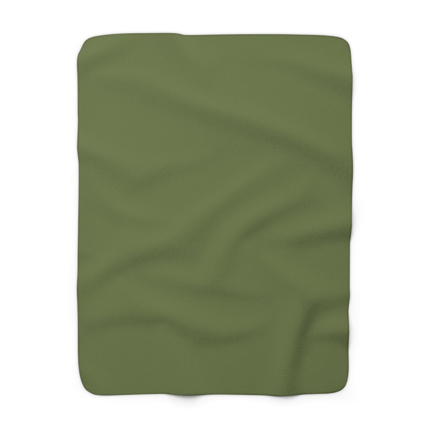 Olive Green Sherpa Fleece Blanket Cozy Plush Throw 3 Sizes Soft Warm Blanket