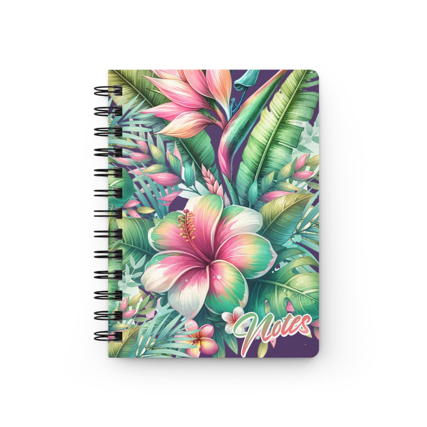 Paradise in Full Bloom Spiral Journal Tropical Floral Notebook