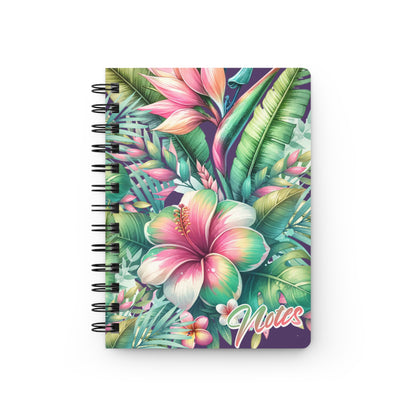 Paradise in Full Bloom Spiral Journal Tropical Floral Notebook