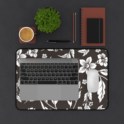Muted Charcoal Floral Desk Pad (12x18, 12x22 or 16x32)