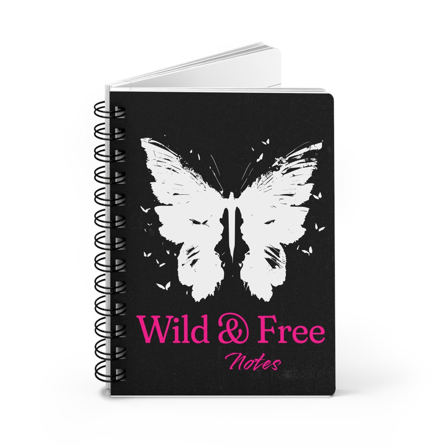 Wild and Free Spiral Journal Butterfly Notebook A5 Lined Journal