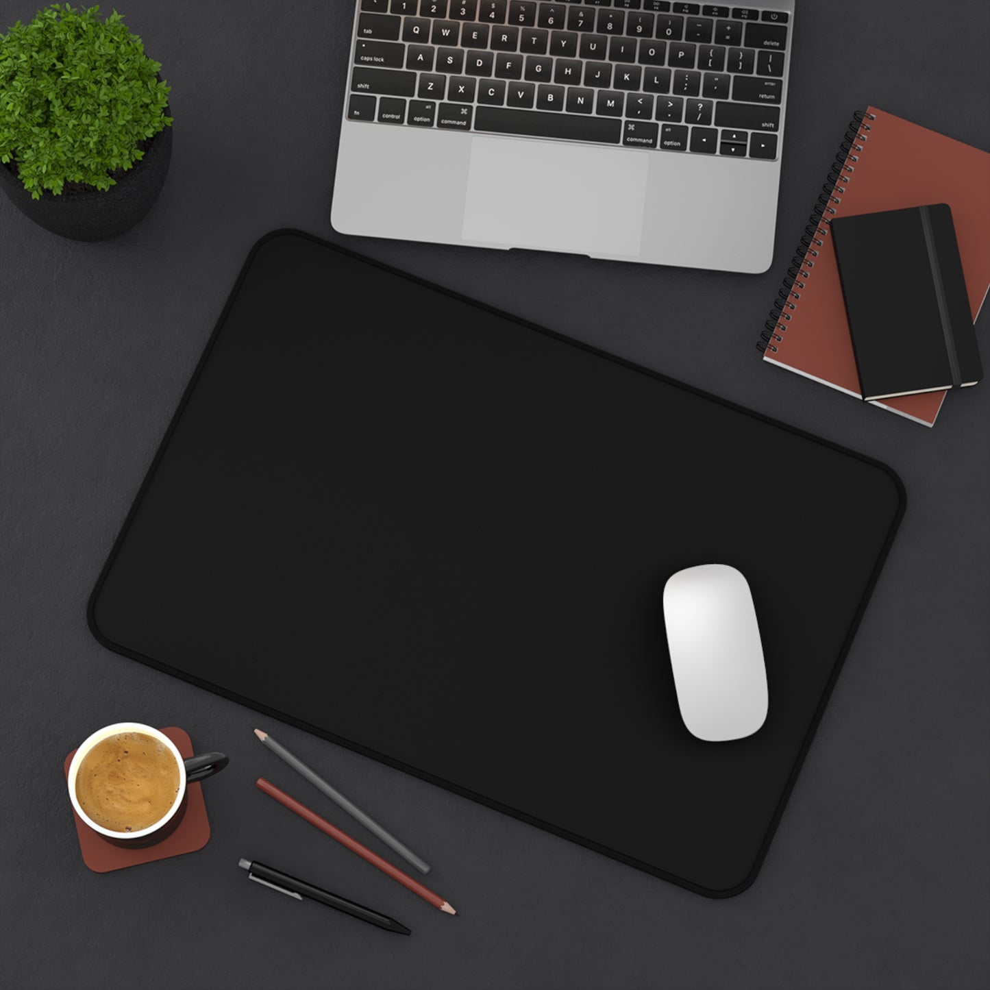 Black Desk Mat Color Coordinated Collection (12x18, 12x22, 16x32)