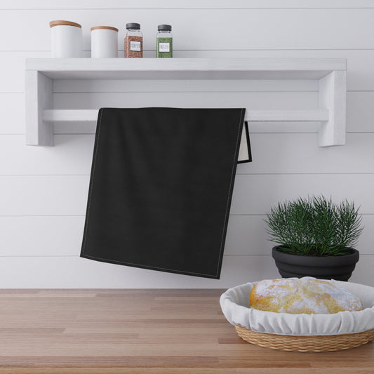 Black Cotton Twill Tea Towel 18 x 30