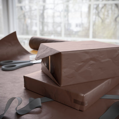 Chocolate Brown Wrapping Paper Matte or Glossy Gift Wrap 3 Sizes Fine Art Paper