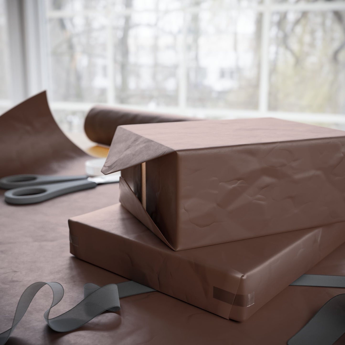 Chocolate Brown Wrapping Paper Matte or Glossy Gift Wrap 3 Sizes Fine Art Paper