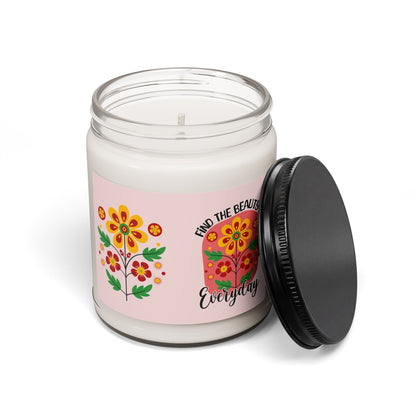 Find the Beauty 9 oz Candle Inspirational Floral Soy Candle