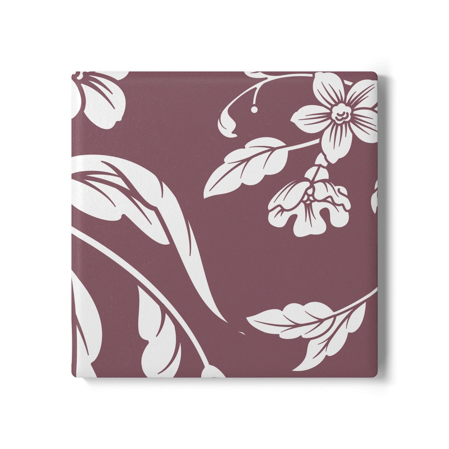 Mauve Floral Ceramic Coaster Coordinated Collection