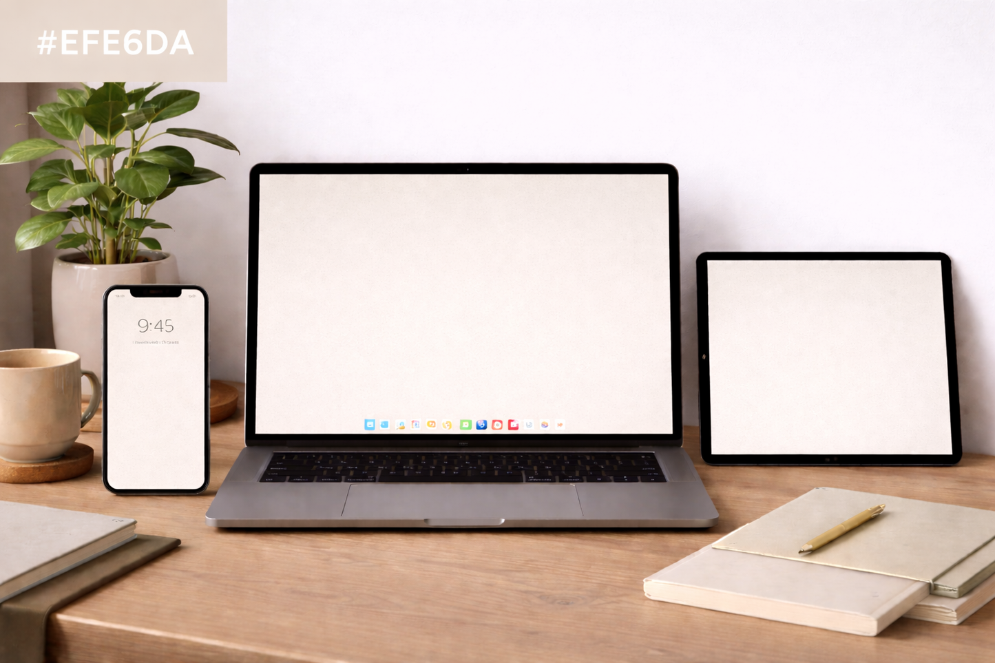 Latte Cream Digital Wallpaper Bundle 12 Files Desktop Phone Tablet Background Aesthetic Minimal