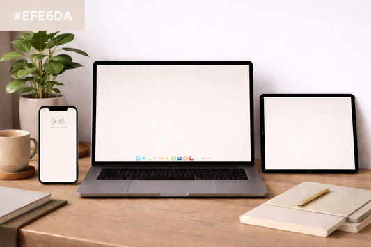 Latte Cream Digital Wallpaper Bundle 12 Files Desktop Phone Tablet Background Aesthetic Minimal