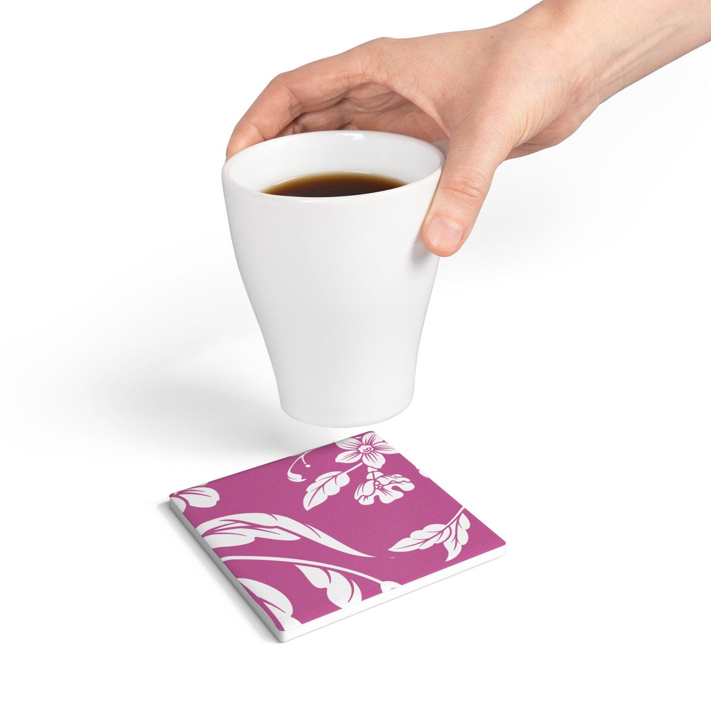 Lilac Wine Floral Ceramic Coaster Coordinated Collection