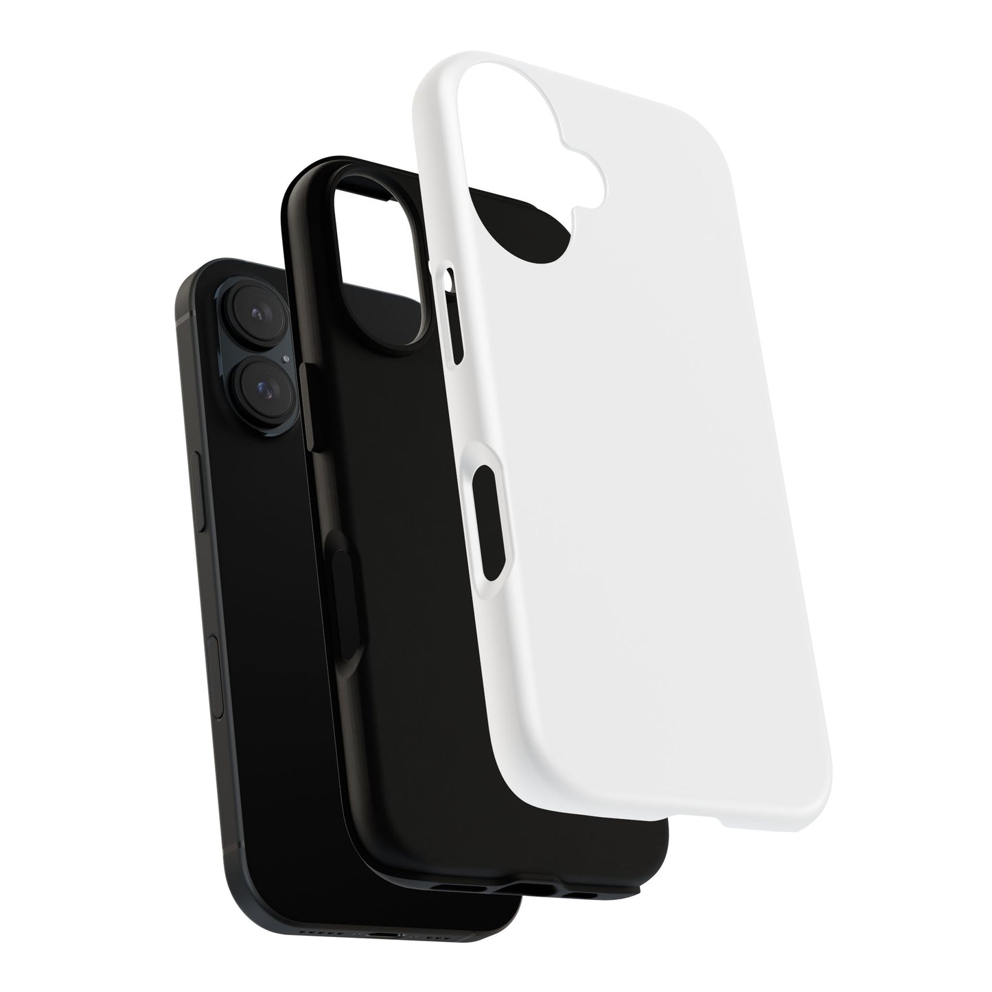 White Tough Cell Phone Case Matte or Glossy Protective Case iPhone Samsung