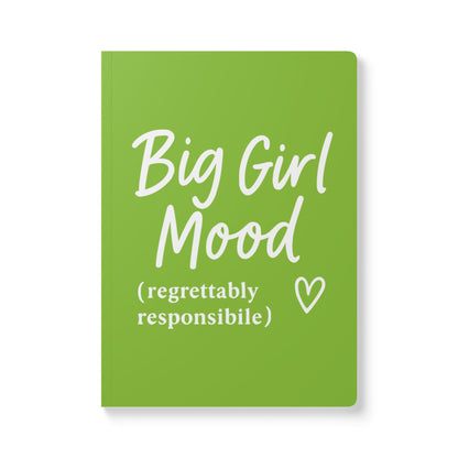 Muted Lime Big Girl Mood A5 Lined Journal