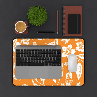 Tangerine Floral Desk Pad (12x18, 12x22 or 16x32)