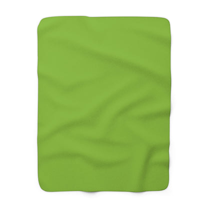 Muted Lime Sherpa Fleece Blanket Cozy Plush Throw 3 Sizes Soft Warm Blanket