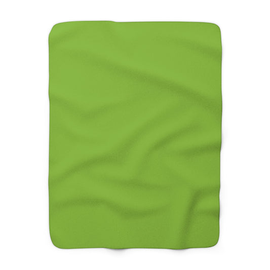 Muted Lime Sherpa Fleece Blanket Cozy Plush Throw 3 Sizes Soft Warm Blanket