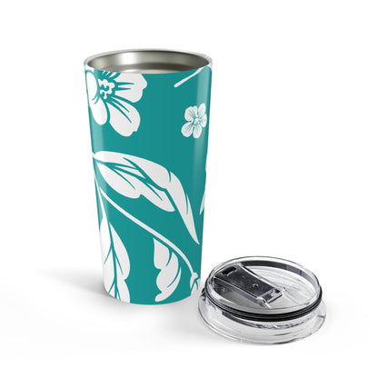 Deep Aqua Floral 20oz Stainless Steel Tumbler | Coordinated Collection