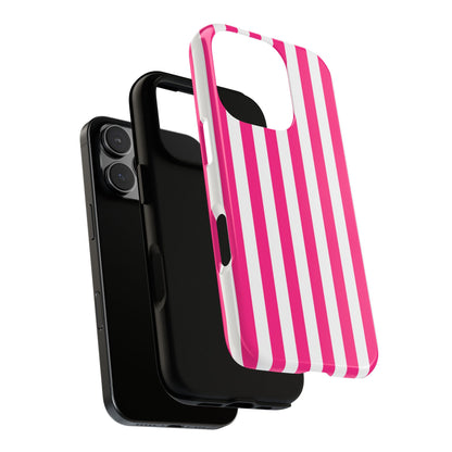 Pink Stripe Tough Phone Case for iphone or Samsung