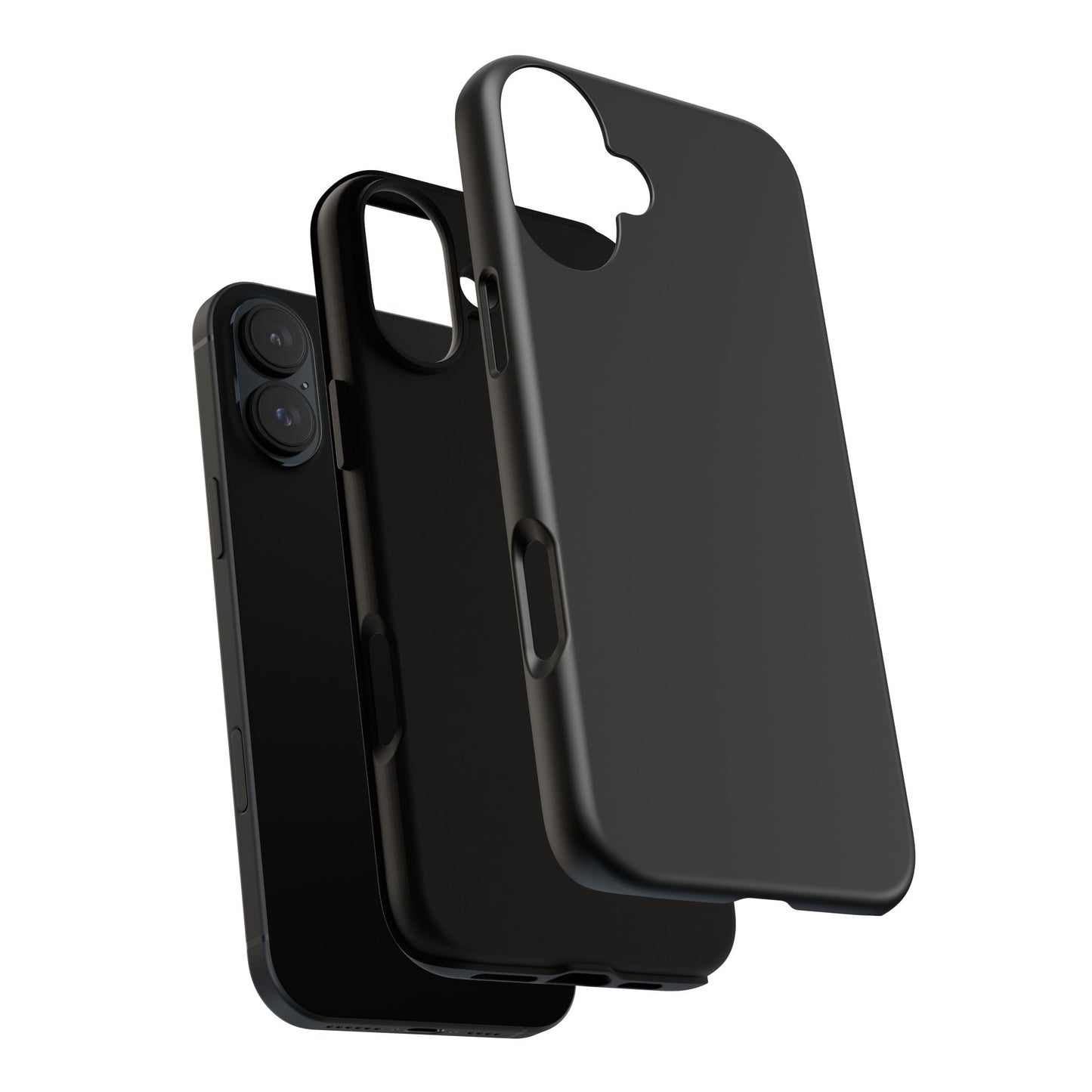 Black Tough Cell Phone Case Matte or Glossy Protective Case iPhone Samsung