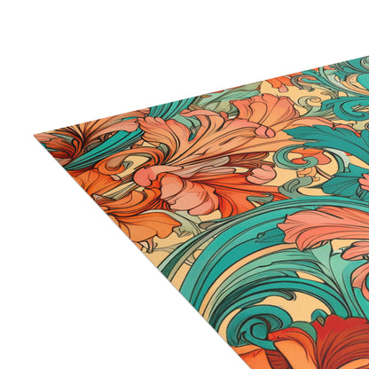 Coral Flourish Postcards Botanical Floral Postcard Set